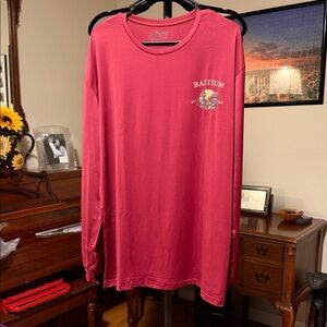 Long-Sleeve Crewneck Shirt - Red